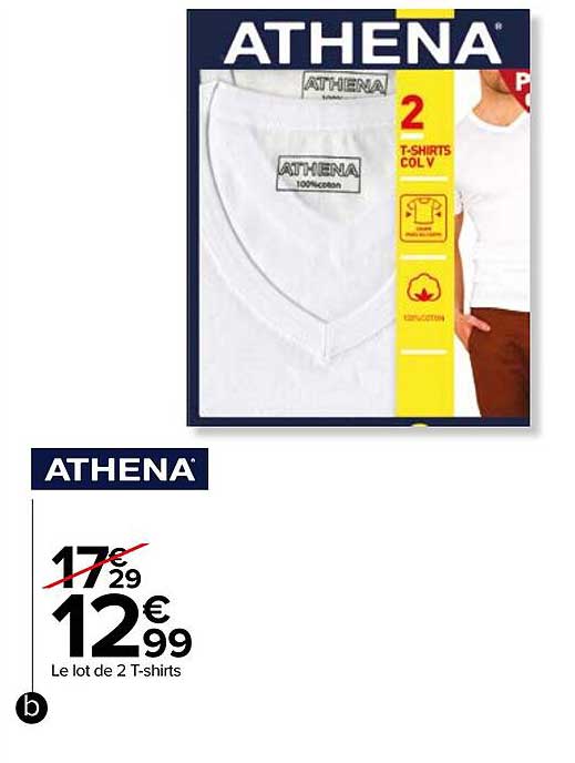 athena le lot de 2 t-shirts