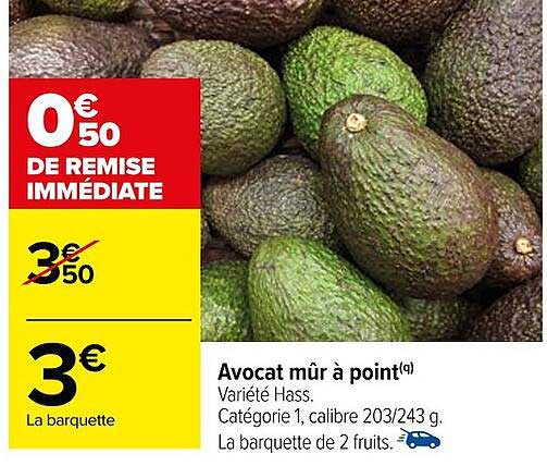 avocat mûr à point