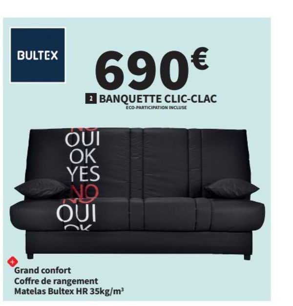 banquette clic-clac bultex