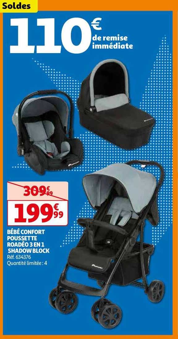 bébé confort poussette roadéo 3en1 shadow block