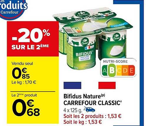 Bifidus Nature Carrefour Classic