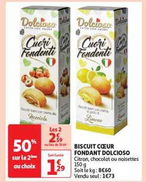 Biscuit Cœur Fondant Dolcioso