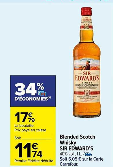blended scotch whisky sir edward's