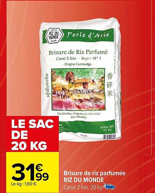 brisure de riz parfumée riz du monde