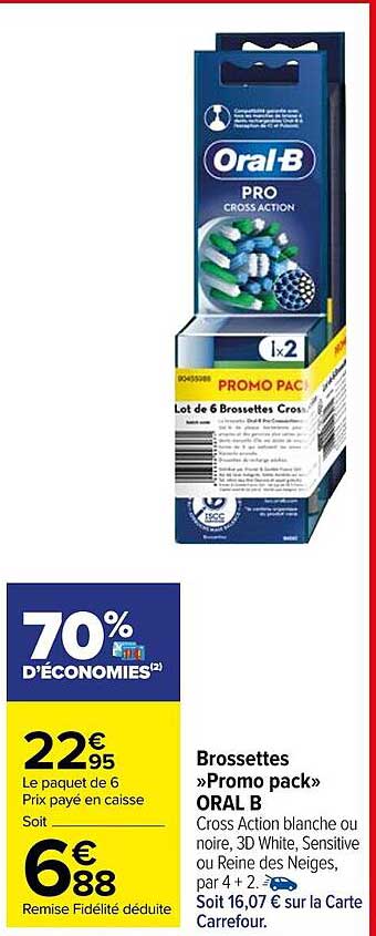 brossettes «promo pack» oral b