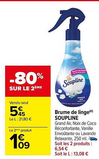 brume de linge soupline
