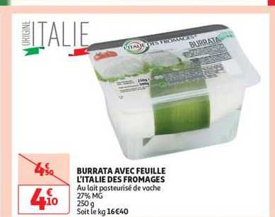burrata avec feuille l'italie des fromages