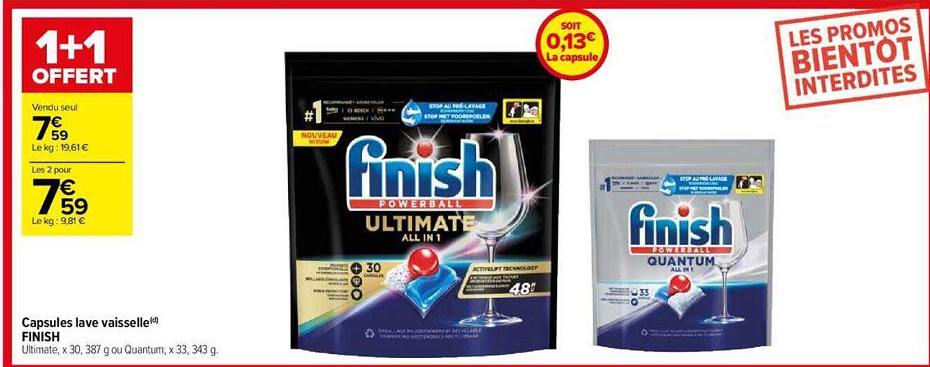 Capsules Lave Vaisselle Finish