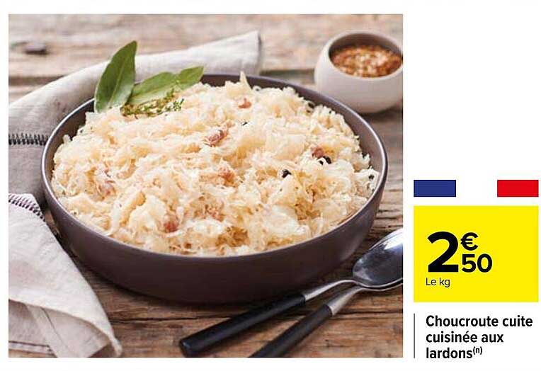 Choucroute Cuite Cuisinée Aux Lardons