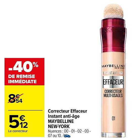 correcteur effaceur instant anti-âge maybelline new-york