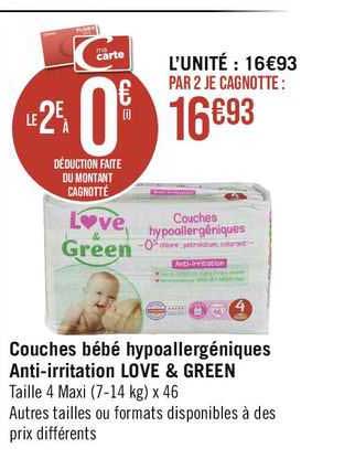 couches bébé hypoallergéniques anti-irritation love & green
