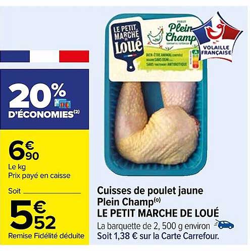 cuisses de poulet jaune plein champ le petit marche de loué