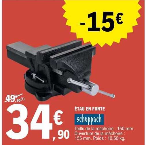 étau en fonte scheppach