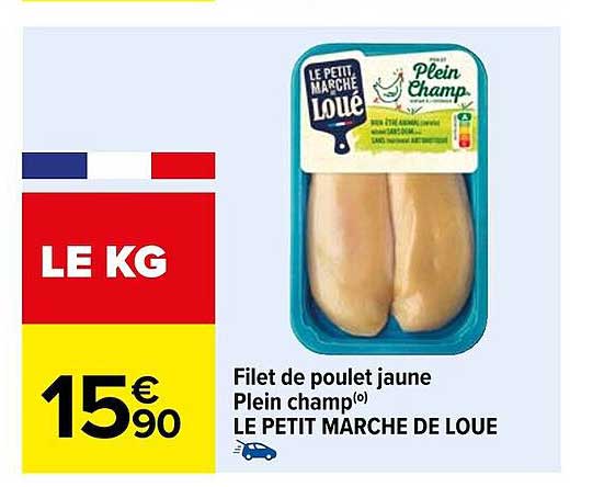 filet de poulet jaune plein champ le petit marche de loue