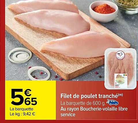 Filet De Poulet Tranché