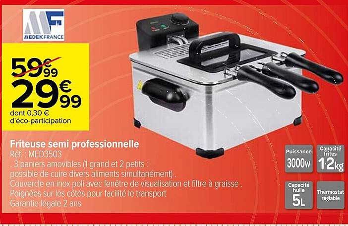 fritteuse semi professionalle