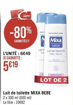Lait De Toilette Mixa Bébé