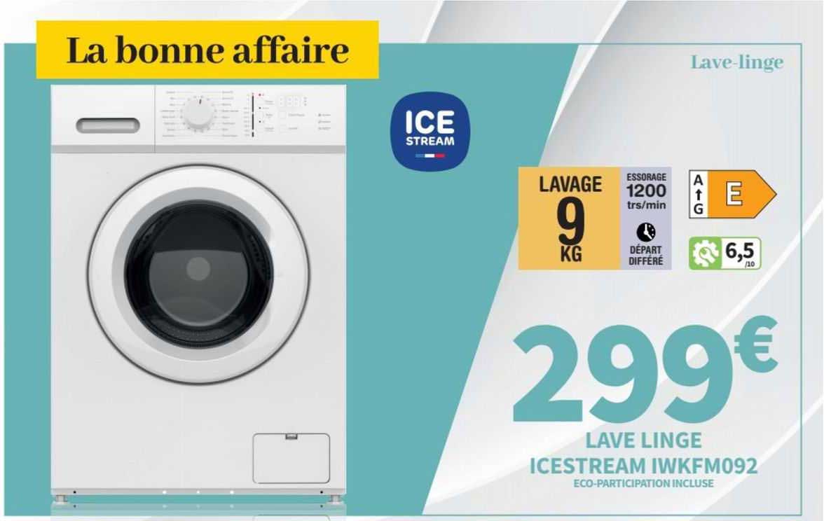 lave linge icestream iwkfm092