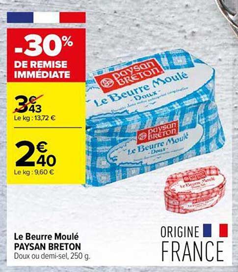 le beurre moulé paysan breton