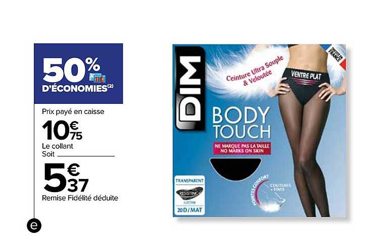 le collant 50% d'économies