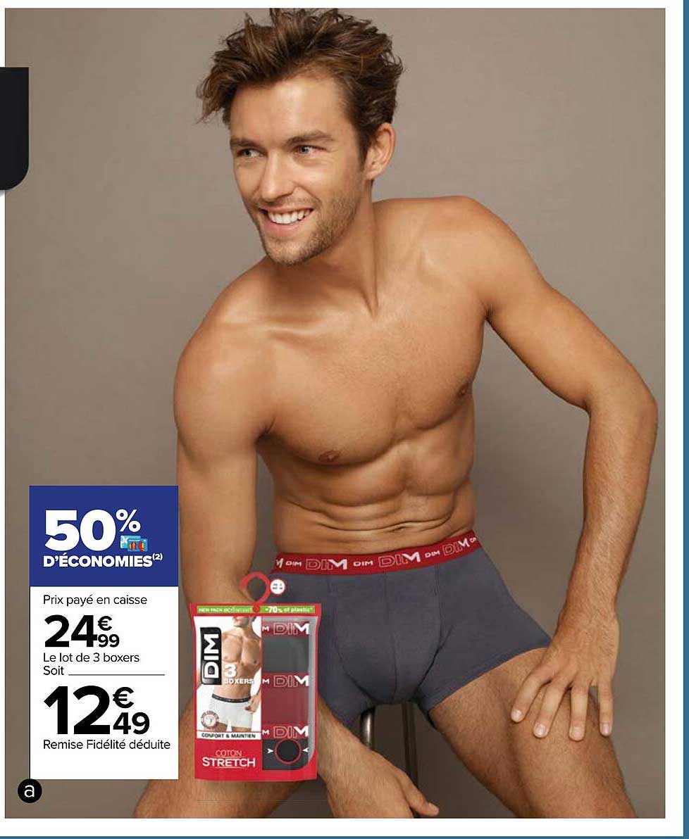 le lot de 3 boxers dim