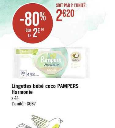 Lingettes Bébé Coco Pampers Harmonie