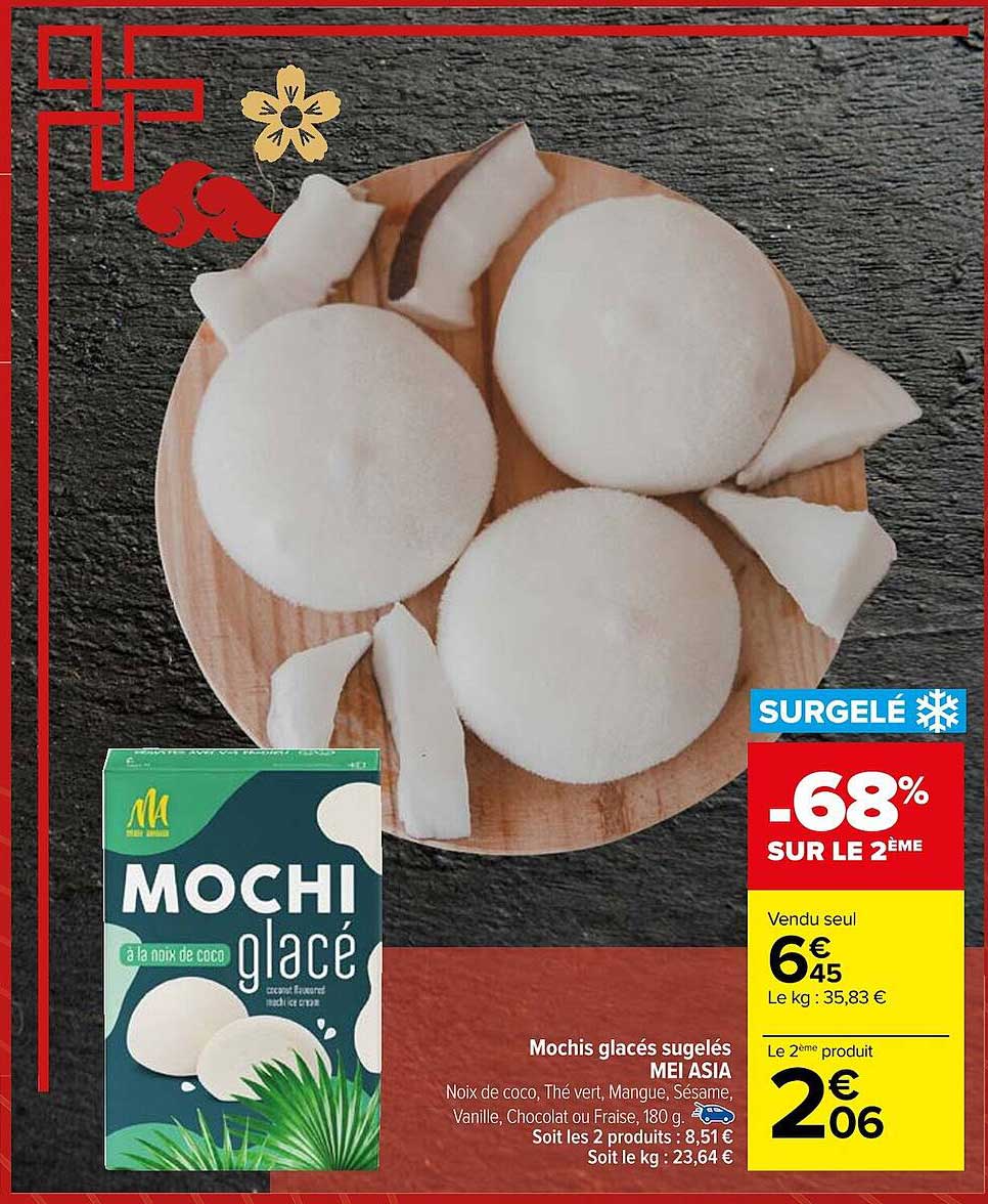 mochis glacés sugelés mei asia