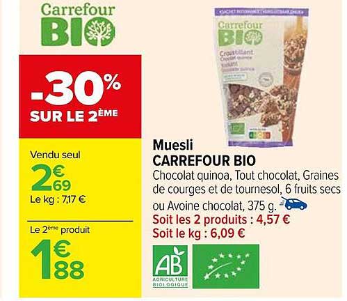 Muesli Carrefour Bio