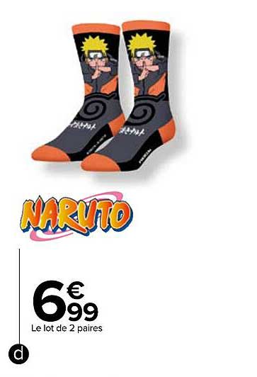 Naruto Le Lot De 2 Paires