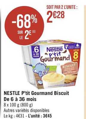 Nestlé P'tit Gourmand Biscuit De 6 à 36 Mois