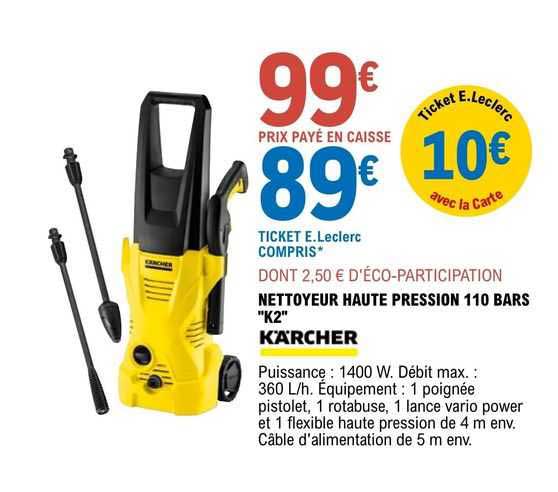 nettoyeur haute pression 110 bars "k2" kärcher