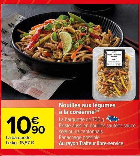 nouilles aux légumes à la coréenne