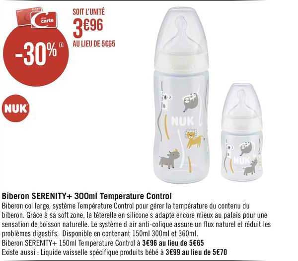 nuk biberon serenity+ 300ml temperature control