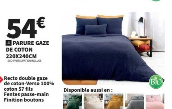 parure gaze de coton 220x240cm