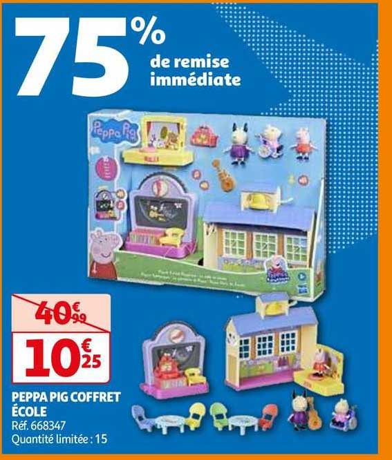 peppa pig coffret école