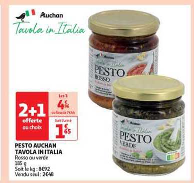 pesto auchan tavola in italia