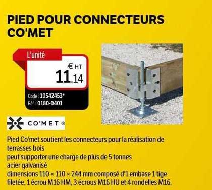 pied pour connecteurs co'met