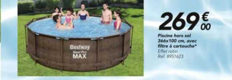 piscine hors sol 366x100cm avec filtre à cartouche