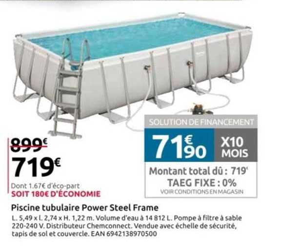 piscine tubulaire power steel frame