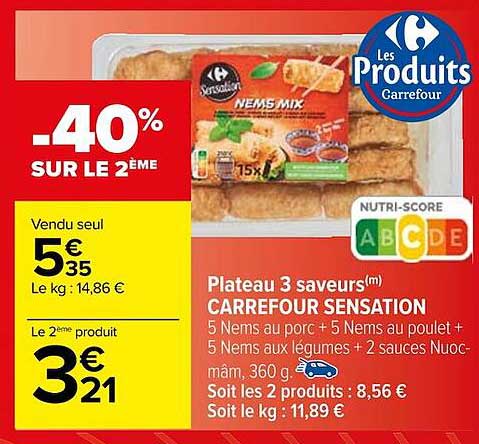 Plateau 3 Saverus Carrefour Sensation