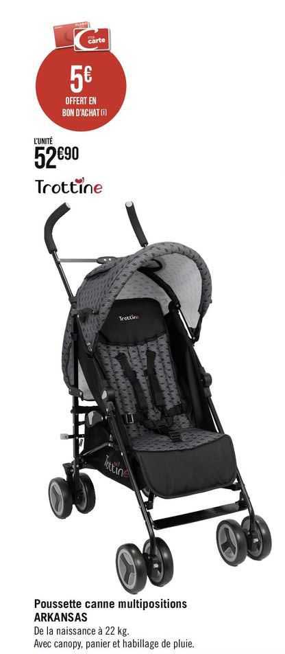 poussette canne multipositions arkansas