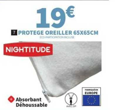 protège oreiller 65x65 cm