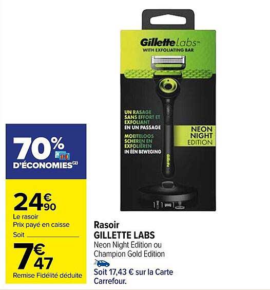 rasoir gillette labs