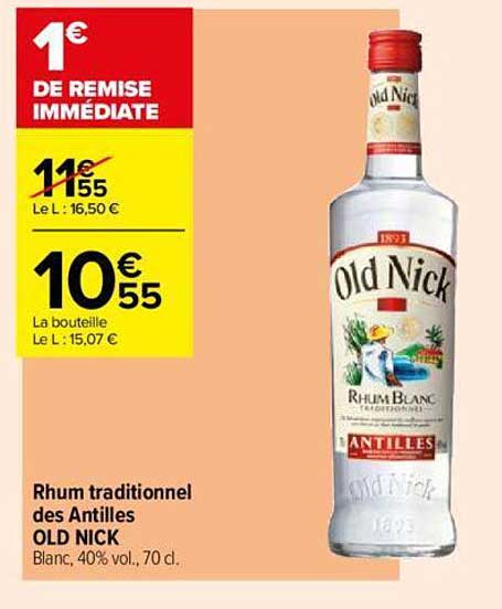 Rhum Traditionnel Des Antilles Old Nick