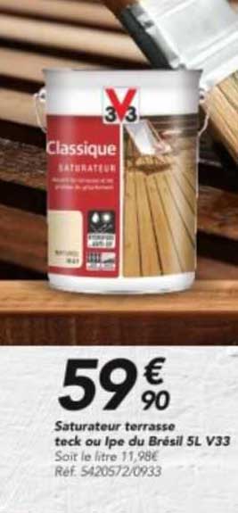 saturateur terrasse teck ou pie de brésil 5l v33