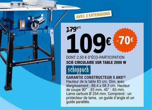 scheppach garantie constructeur 5 ans