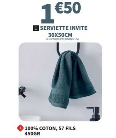 serviette invite 30x50cm