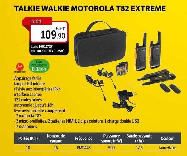 talkie walkie motorola t82 extreme motorola