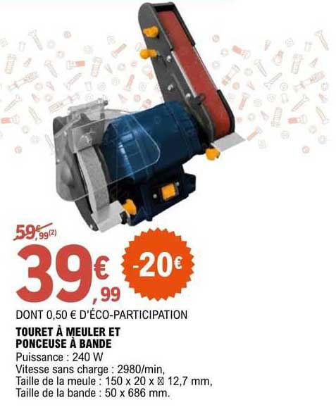 touret à meuler et ponceuse à bande