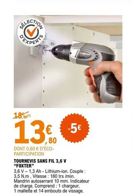 Tournevis Sans Fil 3,6 V "foxter"